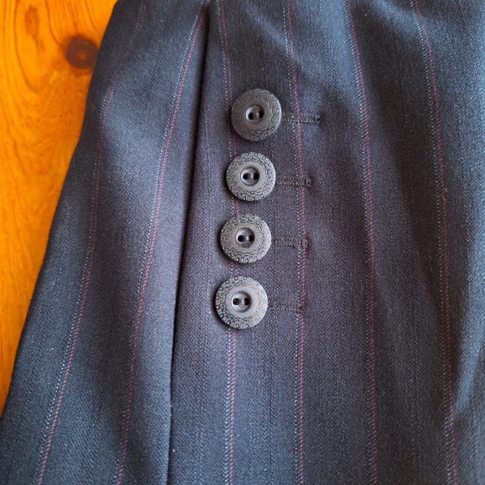 2 Piece Emma James Stretch Pinstripe Pantsuit - Picture 5 of 9